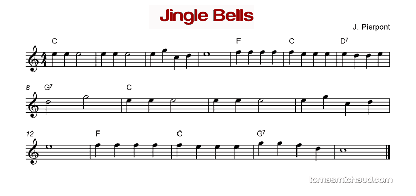 jingle bells recorder 2 part