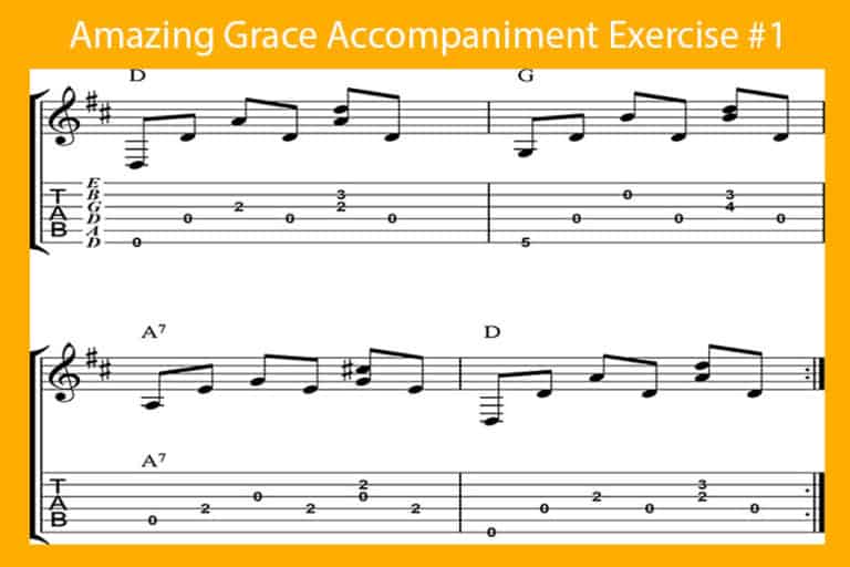 Amazing Grace Fingerstyle Guitar Accompaniment Solo