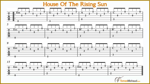 Opmuntring bold overdraw How To Play “House Of The Rising Sun” Fingerstyle Guitar