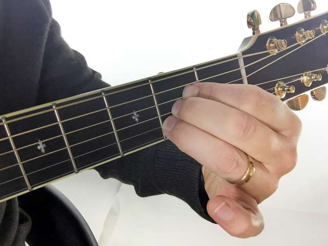 Open A Chord - angled fingers