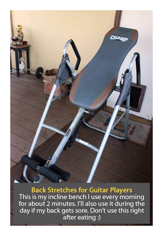 pain free guitar playing Incline-Bench