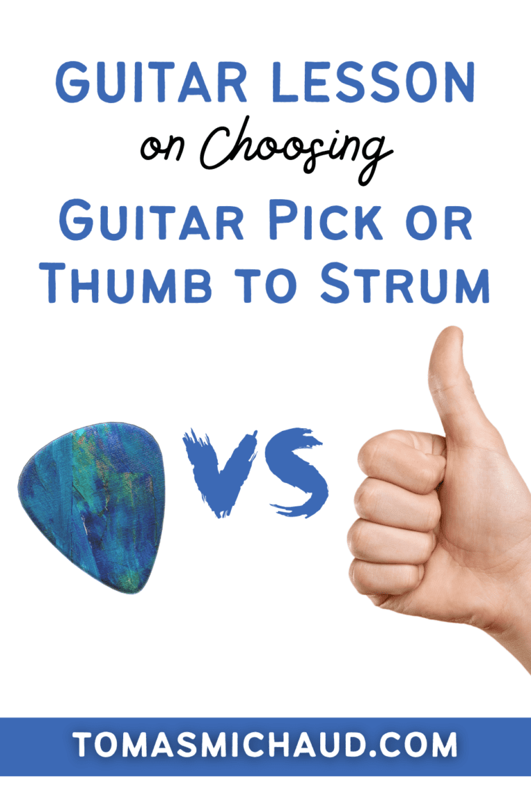 Strumming With PICK vs THUMB Real Guitar Lessons by Tomas Michaud