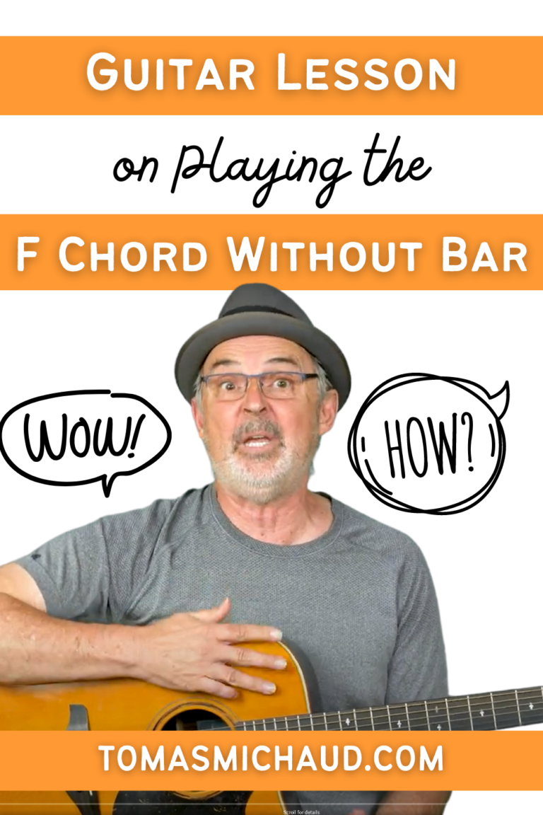 Easy F Chord on Guitar | NO BARRE Needed - Real Guitar Lessons by Tomas ...